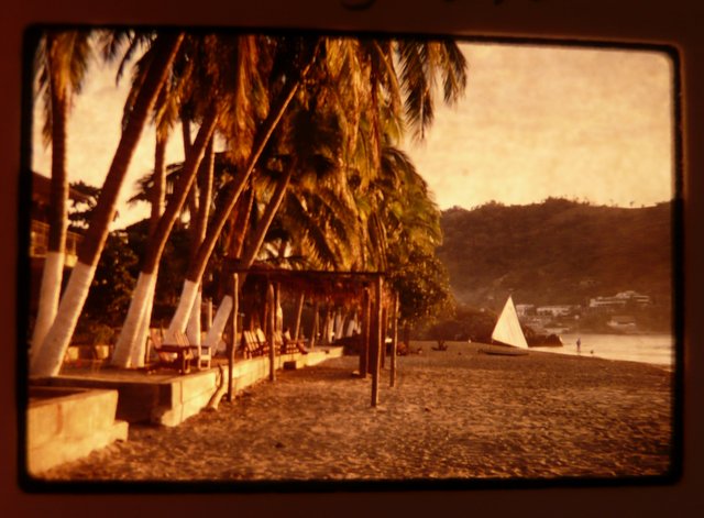 Zihuatanejo, Mexico.  Playa Principal c. 1972-73